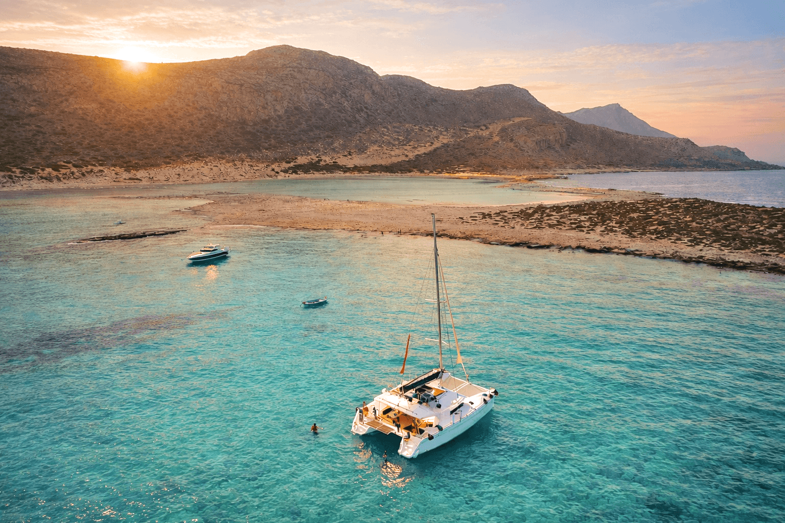 All Inclusive Sunset Luxury Catamaran Cruise from Kissamos to Balos Lagoon (1)